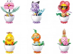 Sluban Flowers plants in pots – creative building set 6 pcs