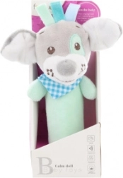 Squeaky Rattle Green Puppy – Plush for Babies