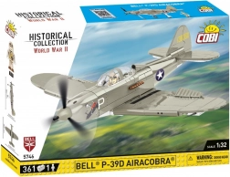Construction Model of Bell P-39D Airacobra Fighter from 361 Pieces