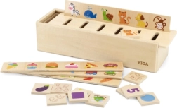 Ordinatore educativo in legno VIGA – animali, frutta, verdura e forme Montessori