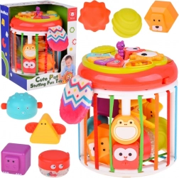 Interaktivna izobraževalna sova 2v1 – glasbena igrača in sortirka za dojenčke