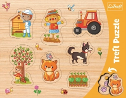 Houten inlegpuzzel Boerderij TREFL