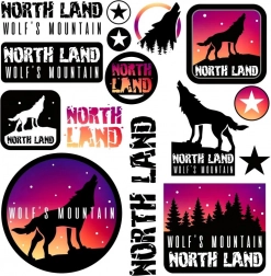 Iron-on transfers – wolves 15 × 21 cm