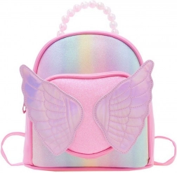 Otroški rožnati nahrbtnik s bleščečimi krili