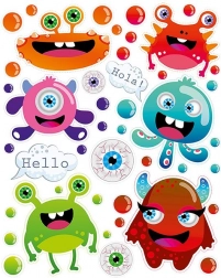 Iron-on Monsters large sheet