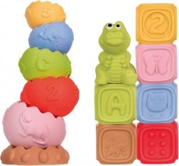 Montessori stavebnice a smyslová pyramida 13 ks