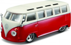 Bburago Volkswagen Van Samba 1:32 czerwono‑biały model