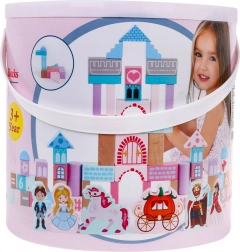 Drvene građevne kocke za djevojčice Princeza u dvorcu s sorterom oblika