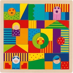 Mosaïque en bois ferme