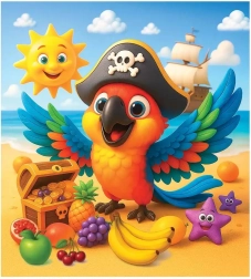 WOODEN CITY Wooden Puzzle Pirate Parrot 20 Pieces