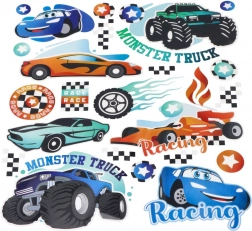 Iron-on Stickers Monster Truck – Large Sheet 20 × 30 cm