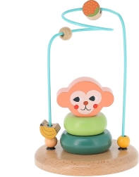 Farverig træ motorisk labyrint med abe