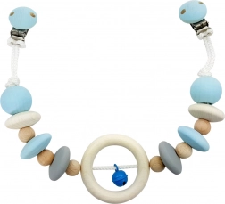 Hess obesek za voziček iz naravnega lesa z modrim zvončkom