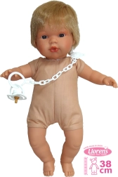 Realistyczna lalka Llorens Sasha z dźwiękami i miękkim ciałem - 38 cm