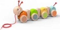 Bruco trainabile in legno