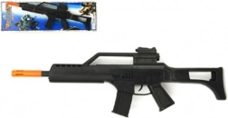 Sparkling plastic toy submachine gun with flywheel 53 cm