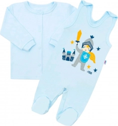 Set neonato in cotone a due pezzi NEW BABY Piccolo cavaliere