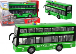 To-etagers bus med lys og lyde 1:16 – Grøn