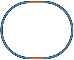 Piko rails set A – basis ovaal H0