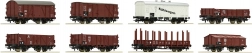Roco set di otto carri merci DRG H0