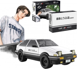 CaDA Building Set Toyota AE86 Trueno Initial D – white city car, 72 pieces