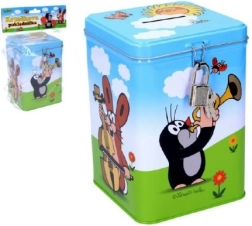 Pločevinasta hranilnica KRTEK z ključavnico 11 × 15 cm