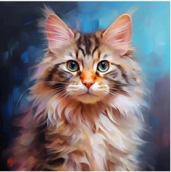 Diamond Mosaic - Cat Portrait