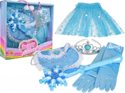 Set piccola principessa – abito azzurro chiaro e accessori