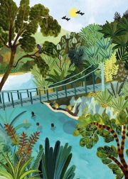 Puzzle Kawałki i Spokój Niebieskie Pololy Nowa Zelandia 500 elementów