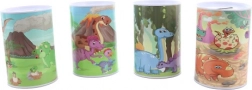 Metalna kasica s motivom dinosaura