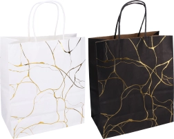 Sac cadeau kraft imprimé M 15 × 21 × 8 cm