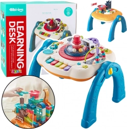 Tavolo didattico interattivo 2 in 1 con piano da costruzione Blu