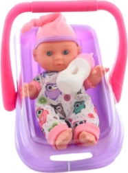 Bebina lutka u autosjedalici 22 cm s bočicom