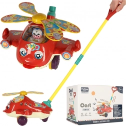 Kinder duw vliegtuig helikopter met geluid