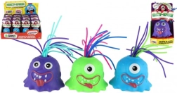 Plastisk lille monster med sugekop 7 cm med lys og lyd