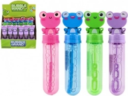 Buborékfújó Béka 13 cm – 4 szín, gyerek buborékfújó aranyos kupakkal