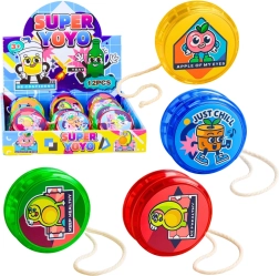Classic yo-yo with LED effects 6 cm, color mix