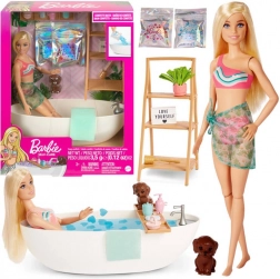 Barbie Relax – kąpiel z konfetti w pianie i wanną, blond lalka i akcesoria