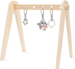 Portique d’éveil en bois avec jouets NEW BABY