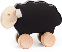 Agnellino nero in legno da traino BAJO