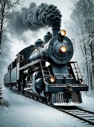 Diamond Painting Winter Express 30x40cm
