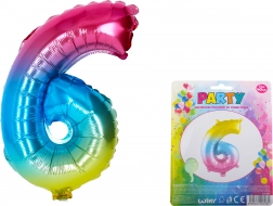 Dúhový balónik číslo 6