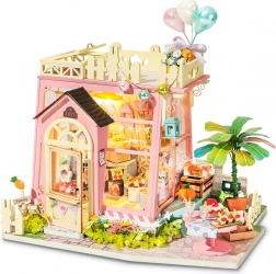 Miniatuurhuis ROBOTIME Holiday Party Time – DIY bouwpakket met LED