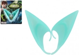 Lateksowe elﬁe uszy 12 cm – turkusowe, dodatek na karnawał