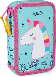 Astuccio scolastico a due piani Unicorn Iconic senza contenuto