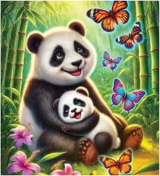 Wooden puzzle Wooden City – panda adventure, 20 pieces