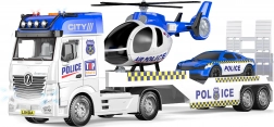 Policijski tegljač s helikopterom i efektima 55 cm – set vozila