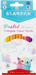 Pastel triangular colored pencils, 24 colors