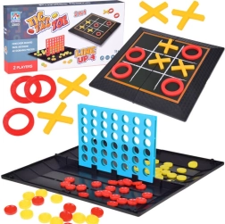 Set of Games 2in1 Tic Tac Toe and Connect 4 Strategy Games