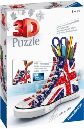 Ravensburger puzzle 3D sneaker con bandiera britannica, 112 pezzi